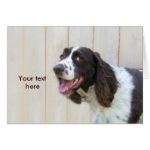 Personalised English Springer Spaniel Card
