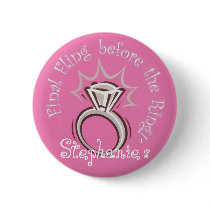 Personalised Final Fling Button