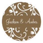 Personalised Floral Vine Envelope Sticker Seal