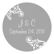 Personalised Flourish Envelope Seal Sticker
