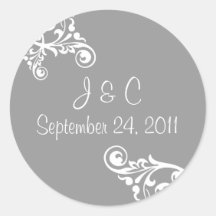 Personalised Flourish Envelope Seal Sticker