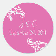 Personalised Flourish Envelope Seal Sticker