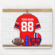 Personalised Football Grid Iron Jersey Mouse Pad