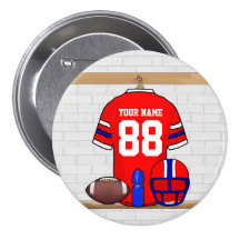 Personalised Football Grid Iron Jersey Pins