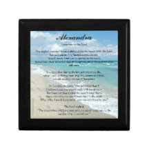 Personalised Footprints in the Sand Prayer Box Keepsake Boxes