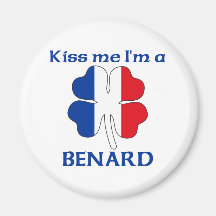 Personalised French Kiss Me I'm Benard Refrigerator Magnets