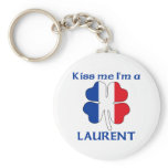Personalised French Kiss Me I'm Laurent keychains