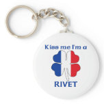 Personalised French Kiss Me I'm Rivet keychains