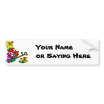 Personalised Gardener Saying Floral Sticker