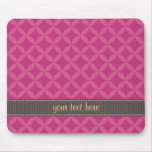 Personalised Geometric Diamonds Pink Flambé Mousemat