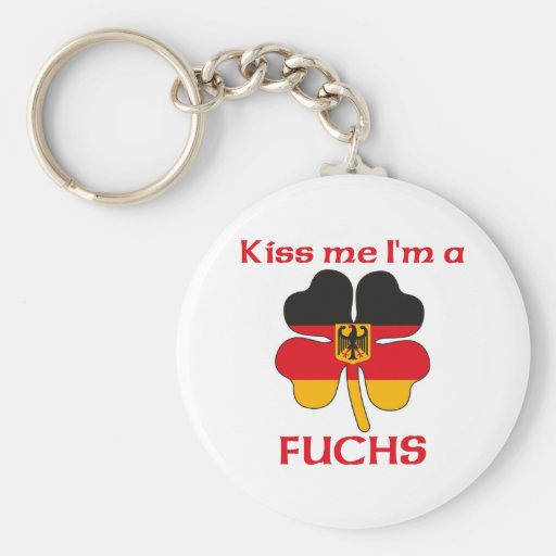 Personalised German Kiss Me I'm Fuchs Key Chains