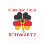 Personalised German Kiss Me I'm Schwartz stickers