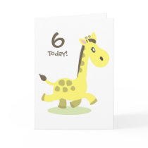 Personalised Giraffe Birthday Card