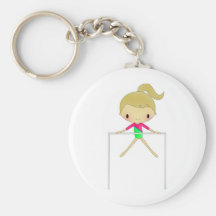 Personalised Girls Gymnastic apparel & accessories Keychain
