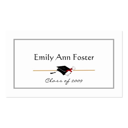 Personalised Graduation Name Cards Business Card