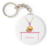 Personalised gymnastics balance beam kids keychain