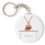Personalised gymnastics balance beam kids keychain