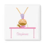 Personalised gymnastics balance beam kids magnet