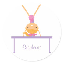 Personalised gymnastics balance beam kids stickers