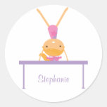 Personalised gymnastics balance beam kids stickers
