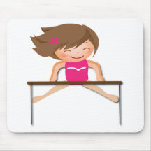 Personalised GYMNASTICS Girl Bars Gifts Mousemats