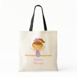 Personalised gymnastics reusable canvas tote bag