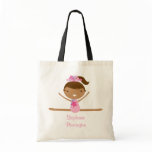Personalised gymnastics reusable canvas tote bag