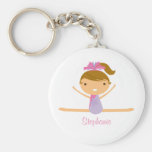 Personalised gymnastics split girls kids keychain