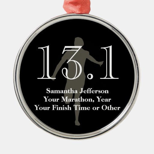 Personalised Half Marathon Runner 13.1 Keepsake Christmas Ornament