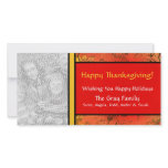 Personalised Happy Thanksgiving Fall Leaves photo cards