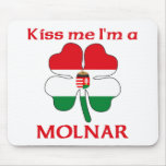 Personalised Hungarian Kiss Me I'm Molnar mousepads