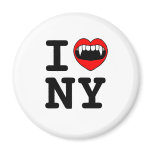 Personalised "I Vampire Bite (Place)" Magnet