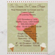 Personalised Ice Cream Shop Business Flyer