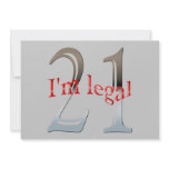 Personalised I'm Legal Funny 21st Birthday Party