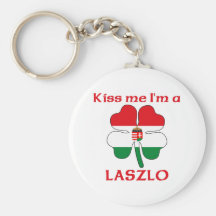 Personalised Indian Kiss Me I'm Laszlo Key Chain