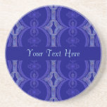 Personalised Intricate Blue Pattern Coaster