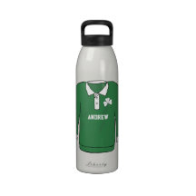 Personalised Ireland St Patrick's Rugby polo Shirt Water Bottles
