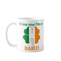 Personalised Irish Kiss Me I'm Baird Coffee Mug