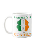 Personalised Irish Kiss Me I'm Costello mugs