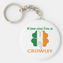 Personalised Irish Kiss Me I'm Crowley Keychain