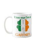 Personalised Irish Kiss Me I'm Gaffney mugs