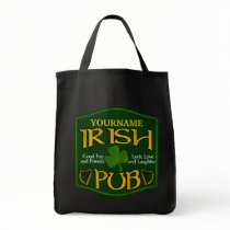 Personalised Irish Pub Sign Canvas Bags