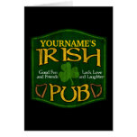 Personalised Irish Pub Sign Card