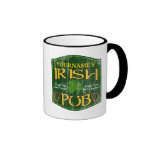 Personalised Irish Pub Sign Coffee Mugs