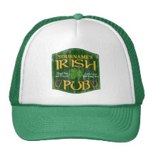 Personalised Irish Pub Sign Hat