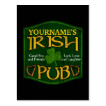 Personalised Irish Pub Sign Postcard