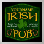 Personalised Irish Pub Sign Print