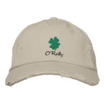 Personalised Irish Shamrock Hat, Baseball Cap embroidered hats