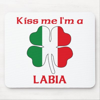 Personalised Italian Kiss Me I'm Labia Mouse Mat by KissMeTshirts