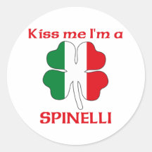 Personalised Italian Kiss Me I'm Spinelli Sticker